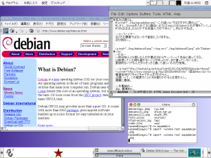Debian GNU/Linux Gnome/Sawfish AQUA
