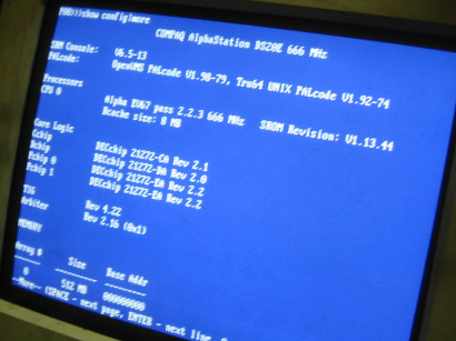 AlphaStation DS20E SRM Console