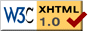 Valid XHTML 1.0.